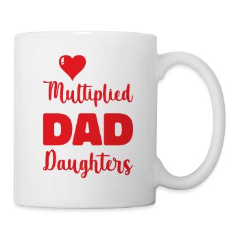 Dad father of three girls daughters - Mug - white - Right