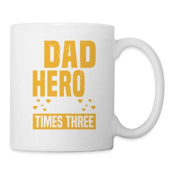 Dad father of three girls daughters - Mug - white - Right