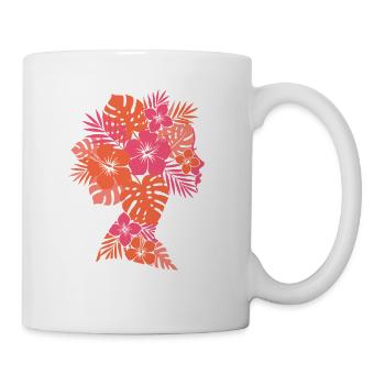 Tropical Flowers Silhouette - Mug - white - Right