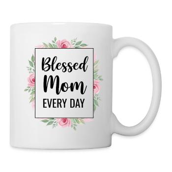 Happy Mom Every Day Mom Gift - Mug - white - Right
