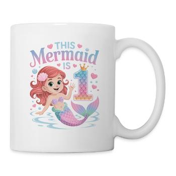 Sirène 1er anniversaire 1 année - Mug blanc - blanc - Droite