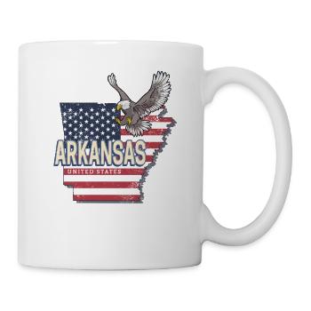 Arkansas United States Vintage USA Souvenir - Mug - white - Right