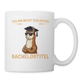 Lama célibataire avec titre de célibataire Doktorhut - Mug blanc - blanc - Droite