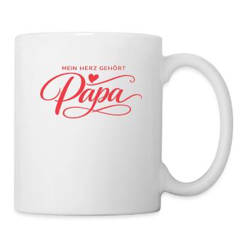Mon cœur appartient à papa – cadeau de la fête des pères - Mug blanc - blanc - Droite