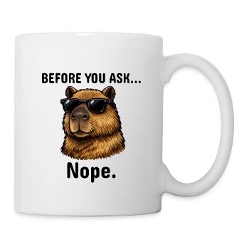 Capybara NOPE Not today Retro T-Shirt - Mug - white - Right