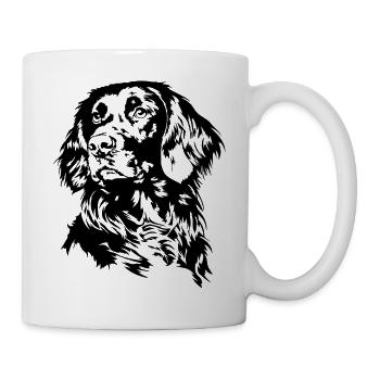 Deutsch Langhaar Portrait Jagdhunde Hunde Wilsigns - Tasse - Weiß - Rechts