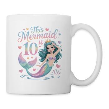 Mermaid 10th Birthday 10 Years - Mug - white - Right