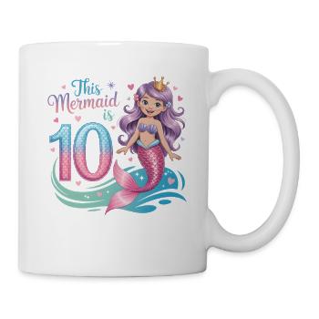 Mermaid 10th Birthday 10 Years - Mug - white - Right