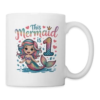 Sirène 1er anniversaire 1 année - Mug blanc - blanc - Droite
