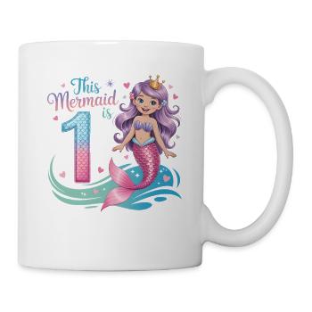 Sirène 1er anniversaire 1 année - Mug blanc - blanc - Droite