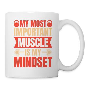 Motivation en forme Bodybuilder Mentalité importante - Mug blanc - blanc - Droite