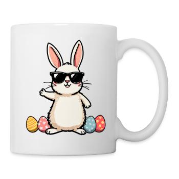 Lustiger Osterhase  - Tasse - Weiß - Rechts