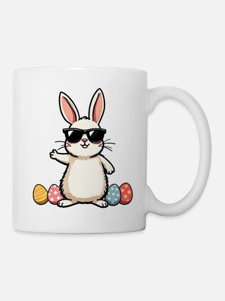 Lustiger Osterhase  - Tasse - Weiß