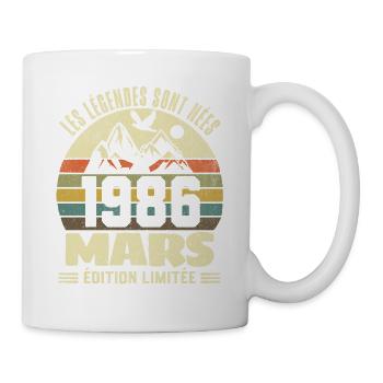 The Legends Were Born in March 1986 40 Years Old - Mug - white - Right
