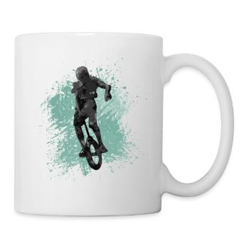 Kunstrad, Kunstradfahren, Hallenradsport - Tasse - Weiß - Rechts