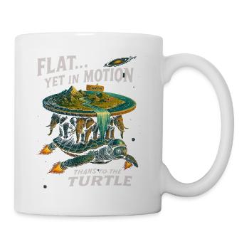 Flat Yet In Motion Thanks To The Turtle Fantasy  - Mug - white - Right