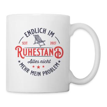 Âge de la retraite 2027 Fauteuil inclinable Retraite vintage - Mug blanc - blanc - Droite