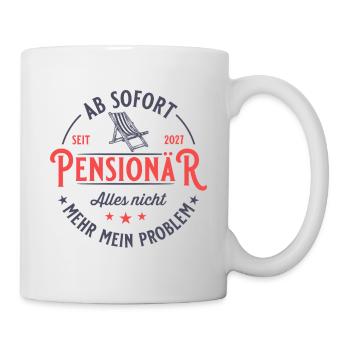 Âge de la retraite 2027 Retraite vintage sur chaise longue - Mug blanc - blanc - Droite
