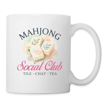 Mahjong Social Club Tile Chat Tea - Mug - white - Right