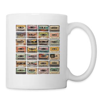 Kassettenkassetten Retro 80er Musik-Mixtape - Tasse - Weiß - Rechts
