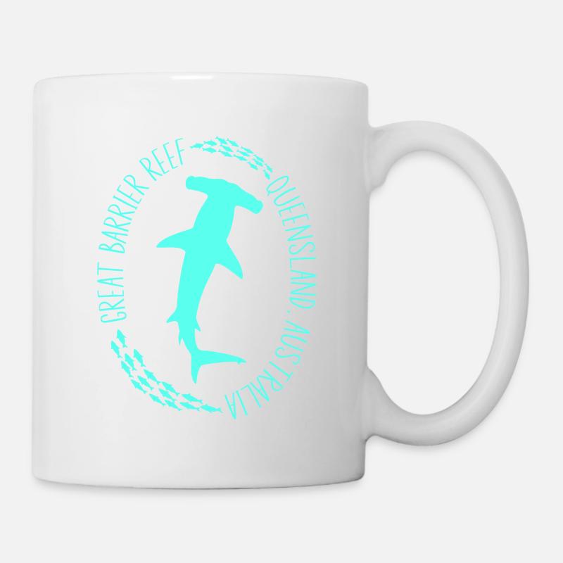 Shark in the Great Barrier Reef - Mug - white