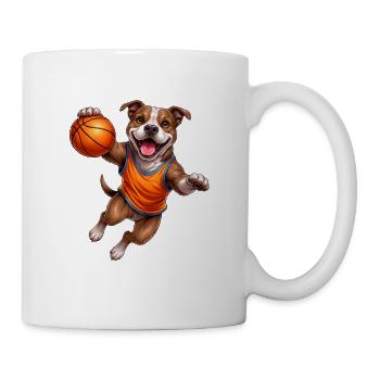 Joueur sportif de basket-ball pitbull dog - Mug blanc - blanc - Droite