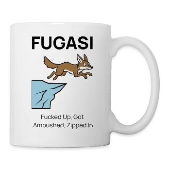 FUGASI: Fox in a tight spot. - Mug - white - Right
