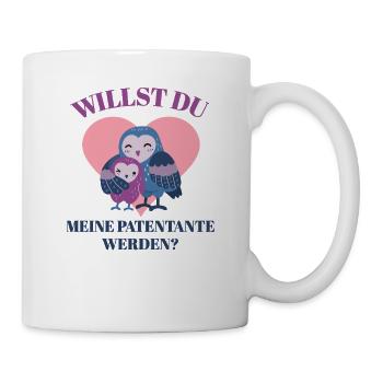 WILLST DU MEINE PATENTANTE WERDEN TANTE TAUFPATIN - Tasse - Weiß - Rechts