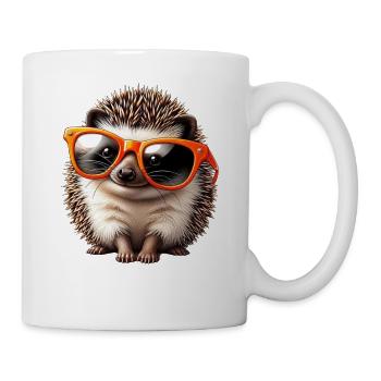 Igel Mit Sonnenbrille Igel Sarkasmus Tierliebhaber - Tasse - Weiß - Rechts