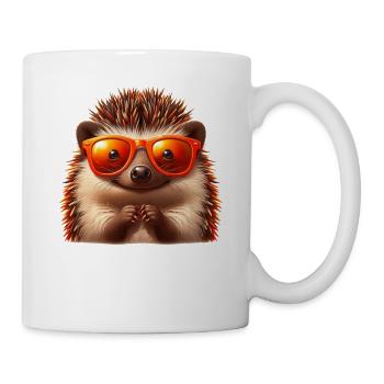 Igel Mit Sonnenbrille Igel Sarkasmus Tierliebhaber - Tasse - Weiß - Rechts