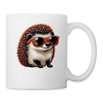 Igel Mit Sonnenbrille Igel Sarkasmus Tierliebhaber - Tasse - Weiß - Rechts