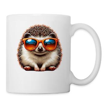 Igel Mit Sonnenbrille Igel Sarkasmus Tierliebhaber - Tasse - Weiß - Rechts