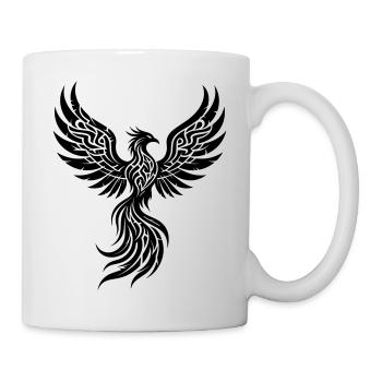 Phönix Tribal Symbol der Wiedergeburt - Tasse - Weiß - Rechts