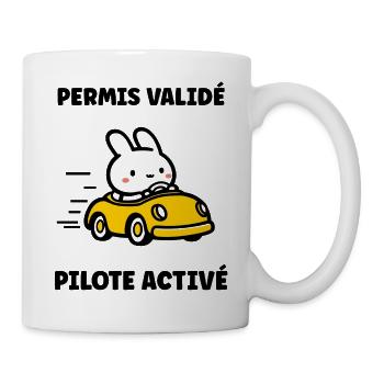 Humour j'ai mon permis de conduire - Mug blanc - blanc - Droite