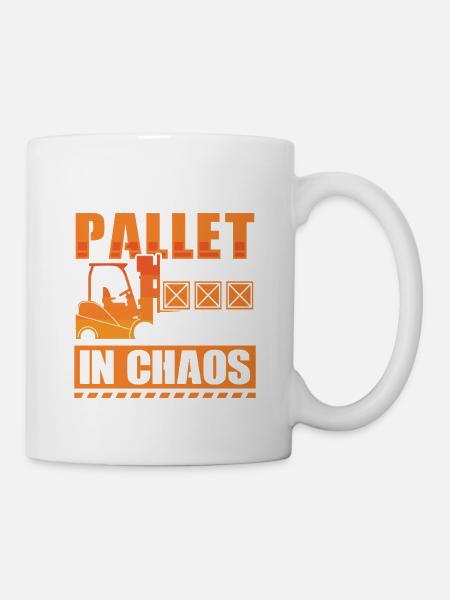 Staplerfahrer Englisch Spruch Stapler - Tasse - Weiß
