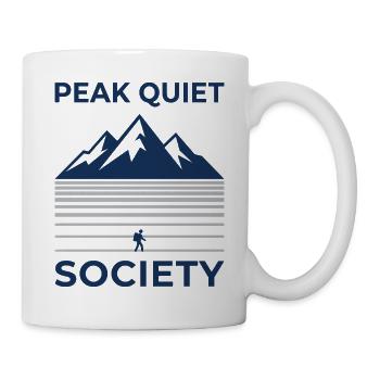 PEAK QUIET Bergsilhouette Motiv - Tasse - Weiß - Rechts