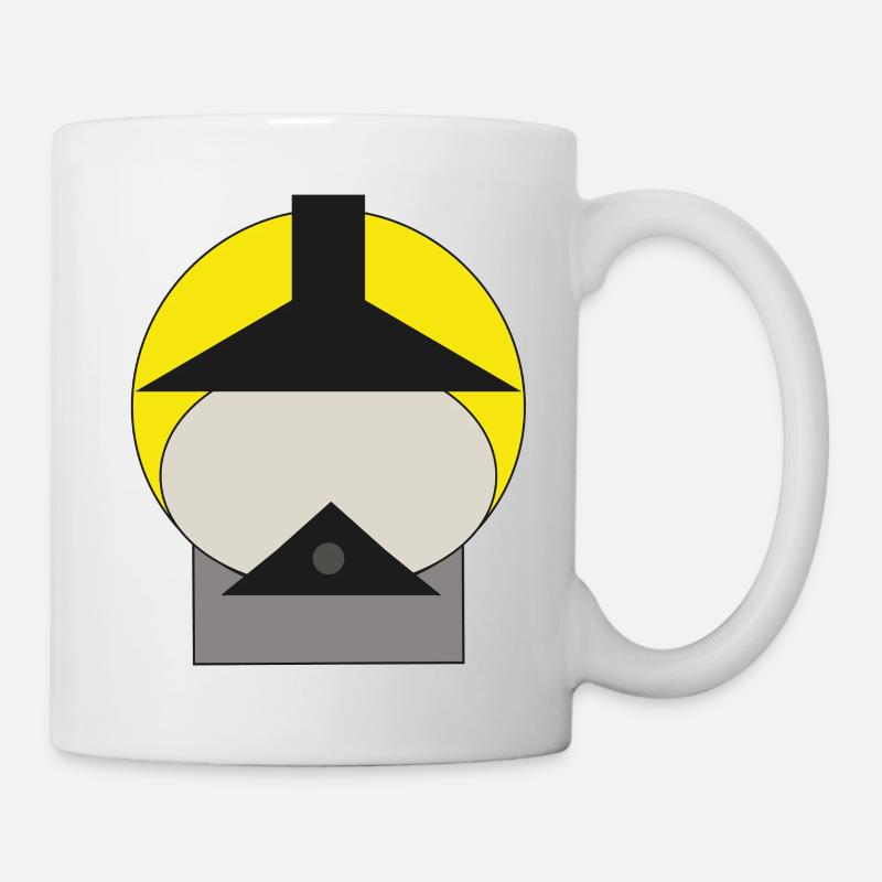 Fire Brigade Helmet yellow - Mug - white
