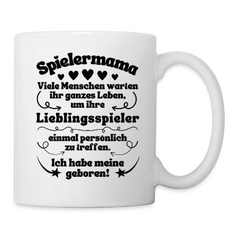 Maman du joueur Maman du football Maman du handball - Mug blanc - blanc - Droite