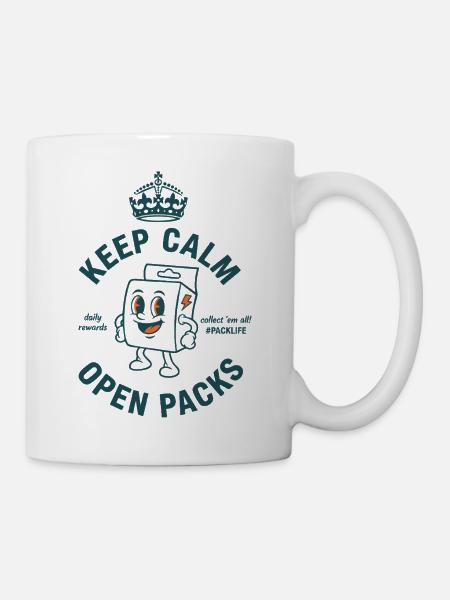 Keep Calm Open Packs Sammelkarten-Packlife - Tasse - Weiß