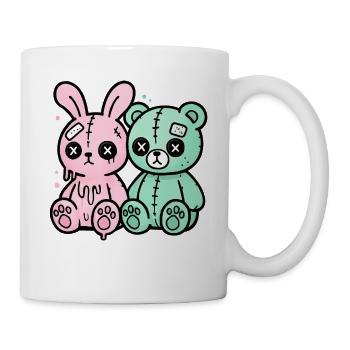 Goth Bunny Horror Rabbit Gothic Gruselig Gruselig - Tasse - Weiß - Rechts
