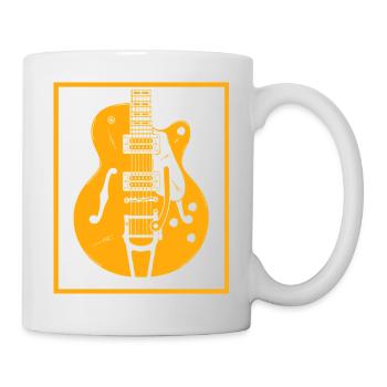 Retro Guitar Silhouette - Mug - white - Right