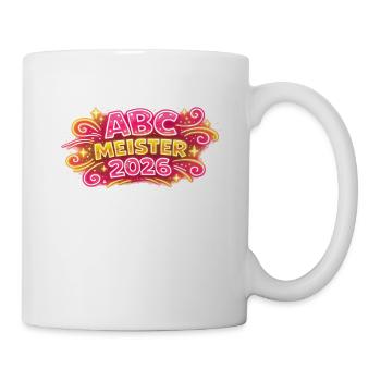 ABC Meister 2026 Einschulung Geschenk - Tasse - Weiß - Rechts