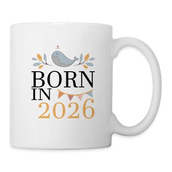 Born in 2026 Baby Whale Soon Mom Gift - Mug - white - Right