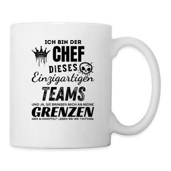 Stolzer Chef des einzigartigen Teams Chef Geschenk - Mug - white - Right