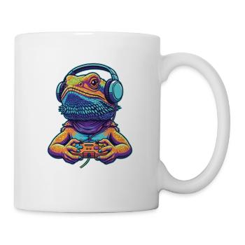 Bearded Dragon Gamer Pogona Controller - Mug - white - Right