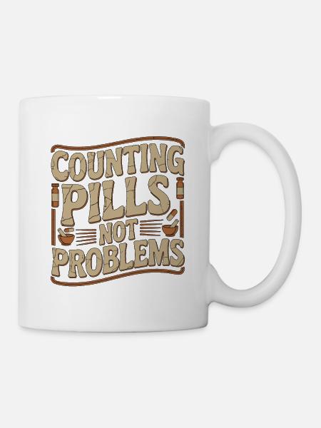 Pharmacist Student Counting Pills Pharmacy Trainee - Tasse - Weiß