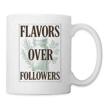 Aromen statt Follower | Gewürze Kochen - Tasse - Weiß - Rechts