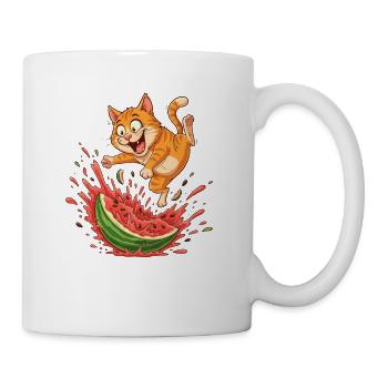 Fritzers de pastèque d’été Chats - Mug blanc - blanc - Droite