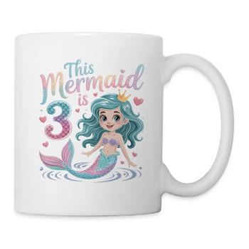 Mermaid 3rd Birthday 3 Years - Mug - white - Right