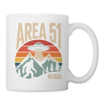 Area 51 Nevada UFO Retro Design - Tasse - Weiß - Rechts